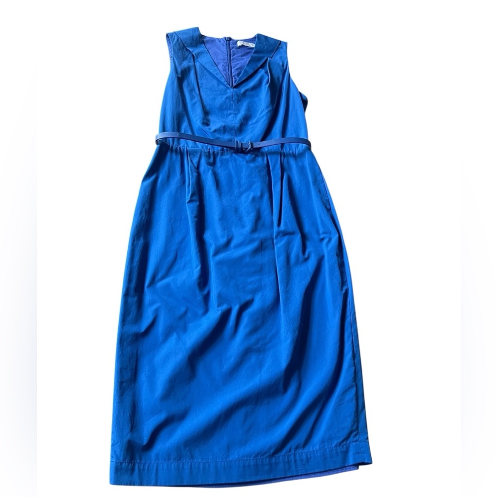 MaxMara Cobalt Blue Midi Dress with Belt